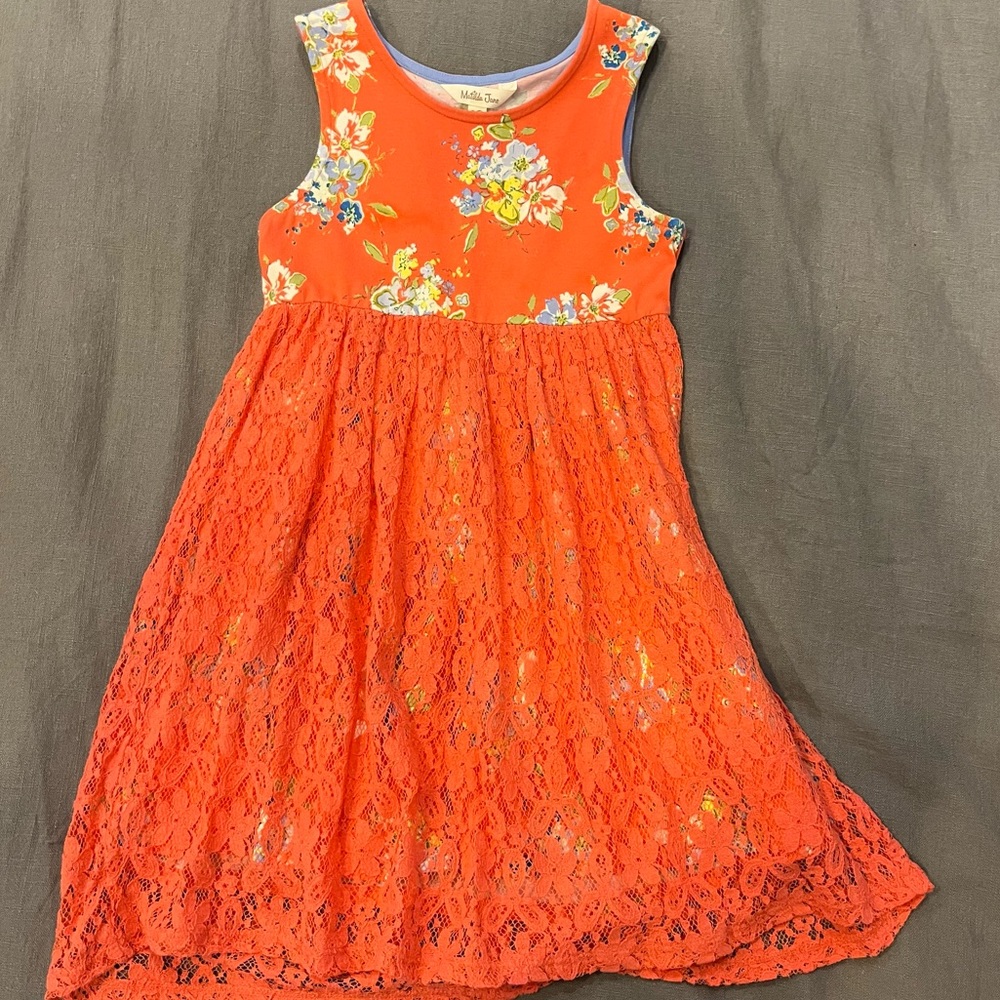 🌺 Matilda Jane Clothing MJC Bouquets for Layla Lace Overlay Dress - size 6